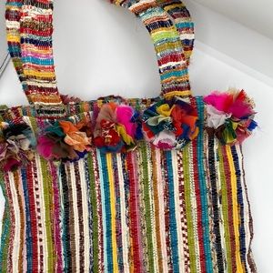 BOHO Handloom Fabric Handbag/Purse Multi-color delight! Perfect Made in India